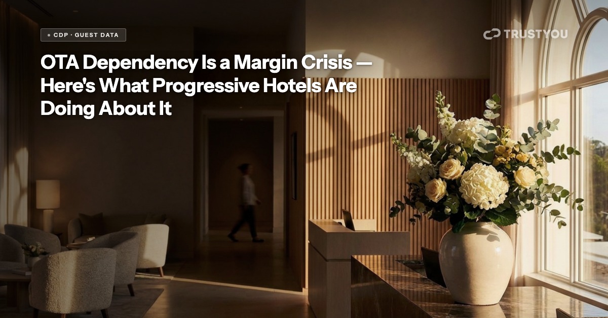 TrustYou blog header: ota-dependency-margin-crisis