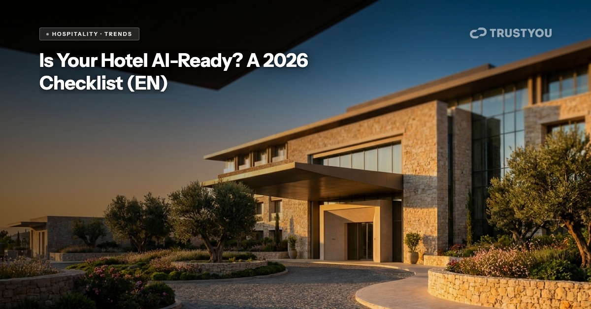 Is your hotel AI-ready? 2026 checklist — TrustYou blog header