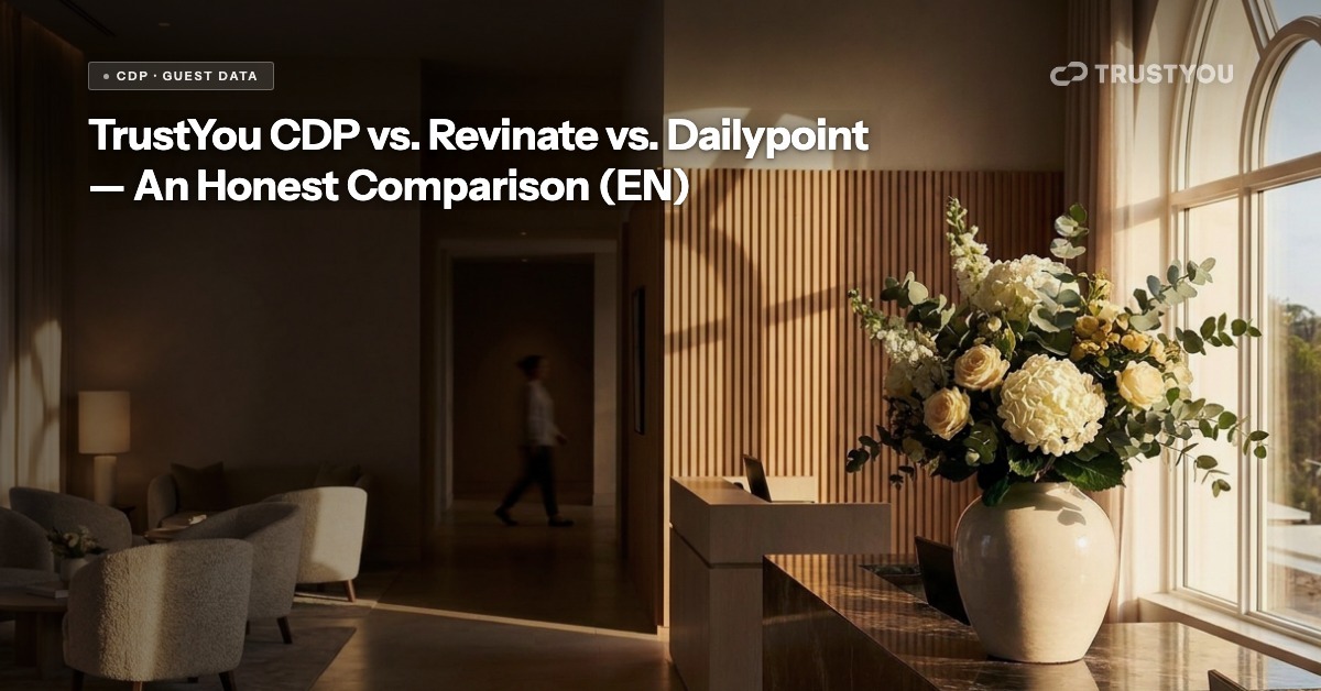 TrustYou CDP vs. Revinate vs. Dailypoint — honest comparison blog header
